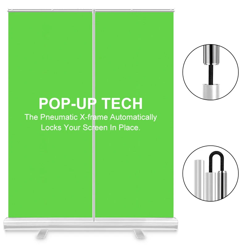 Green Backdrop With Stand Cloth Kit ,Chroma Key Green Screen Wrinkle-Resistant Fabric Background For Studio Editting Streaming